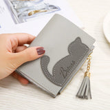 Girls PU Leather Short Wallets Women Cartoon Coin Purses Clutch Students' Card H