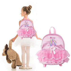 Pink Ballet Dance Bag Child School Backpack Tutu Schoolbag for Kids