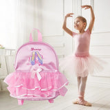 Pink Ballet Dance Bag Child School Backpack Tutu Schoolbag for Kids