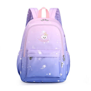 Girls Pink School Bags Large Capacity Kids Orthopedic Backpack 3-6