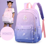 Girls Pink School Bags Large Capacity Kids Orthopedic Backpack 3-6