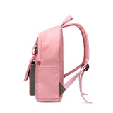 Pink Preppy Style School Bag with Pendant, Waterproof Travel Bagpack