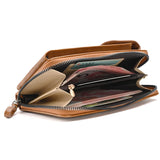 Women's Soft Leather Crossbody Bag Large Capacity Zipper Messenger
