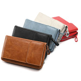 Women's Soft Leather Crossbody Bag Large Capacity Zipper Messenger