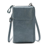 Women's Soft Leather Crossbody Bag Large Capacity Zipper Messenger