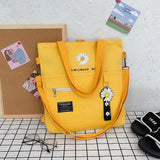 Canvas Girls School Bag Women Shoulder Backpack