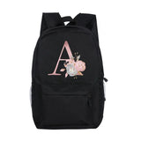 Child Pink Letter Print Backpack Kindergarten Schoolbag