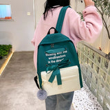 Girls School Bags Canvas Backpack Set