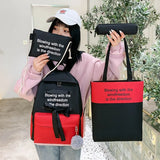 Girls School Bags Canvas Backpack Set