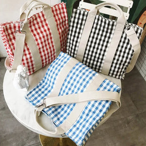 Girls Shopping Large Capacity Handbags Ladies Casual Canvas Shoulder Bag