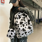 Leopard Print Chain Backpack for Teenage Girls
