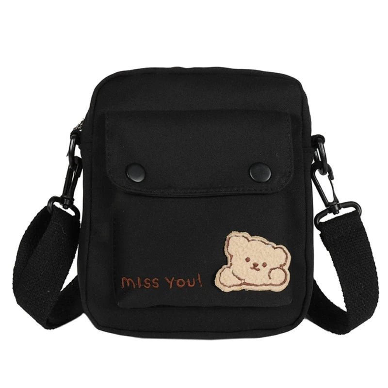 Cartoon Bear Crossbody Bag for Girls Women Teens