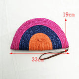 Girls Straw Clutch Purses Summer Beach Handbags