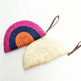 Girls Straw Clutch Purses Summer Beach Handbags