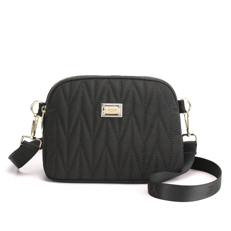 Small Crossbody Bags for Women Nylon Shoulder Bag Multi-Pocket Purses