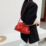 Girls' Solid Dumplings Bag PU Leather Messenger Bag Women's Shoulder Bags