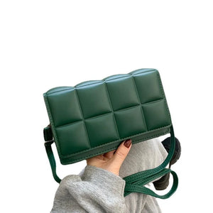 Girls' Small Square Bag One Shoulder Youth PU Leather Messenger Bag