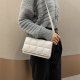 Girls' Small Square Bag One Shoulder Youth PU Leather Messenger Bag