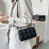 Girls' Small Square Bag One Shoulder Youth PU Leather Messenger Bag