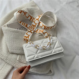 Youth PU Leather Messenger Bag Girls' Small Square Bag