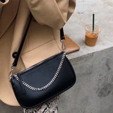 Women's Solid PU Leather Messenger Bag