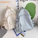 Floral Student School Backpack Women Laptop Bag Teenage Girls Travel Pack