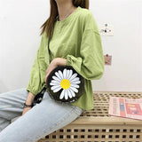 Girls Summer Print Daisy Transparent Bags Female Jelly PVC Style Large