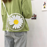 Girls Summer Print Daisy Transparent Bags Female Jelly PVC Style Large