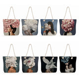 Feathers Abstract Print Tote Bag for Women - High Capacity Handbag