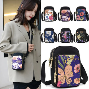Printed Nylon Crossbody and Shoulder Bags Mini Square Bags For Phone Exchanges