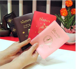 Cute PVC Leather Passport Holder for Girls