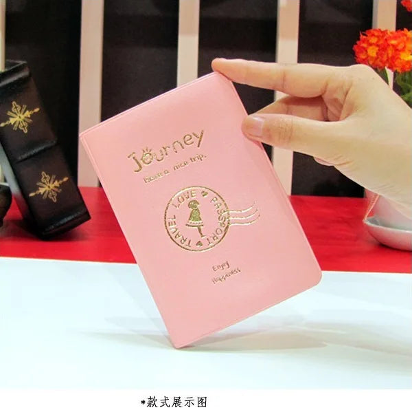 Cute PVC Leather Passport Holder for Girls
