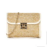 Women's Woven Straw Messenger Bag Small Square Bag