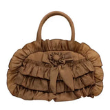 Girls Lace Cloth Handbag Princess Solid Color Bag