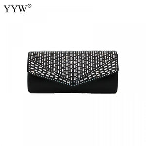 Glitter Diamonds Evening Clutch Bags With Chain Handbags