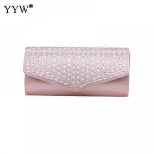Glitter Diamonds Evening Clutch Bags With Chain Handbags