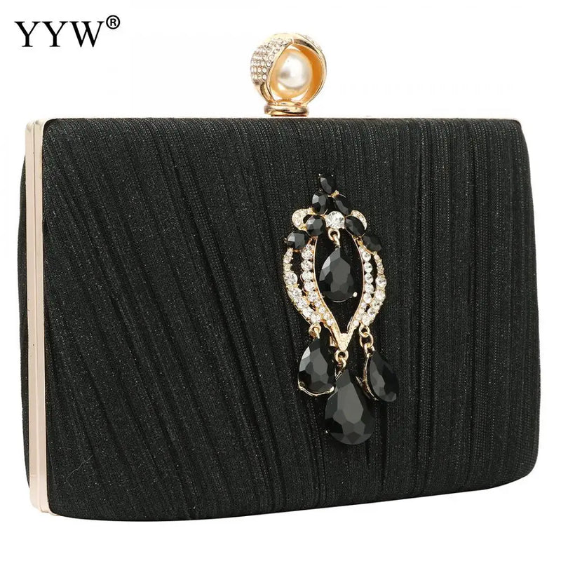Glitter Top Handle Bag Diamond Party Clutch Purse