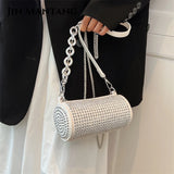 Glitter Rivet Handbags Mini PU Leather Women's Crossbody Bag