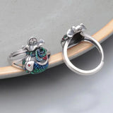 Vintage Koi Fish Ring with Glue Drop Craft Oil Drop Design