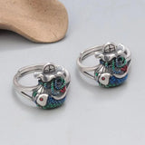 Vintage Koi Fish Ring with Glue Drop Craft Oil Drop Design