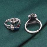 Vintage Koi Fish Ring with Glue Drop Craft Oil Drop Design