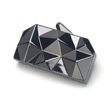 Geometric Evening Bag Clutch Elegent Chain Handbag for Party