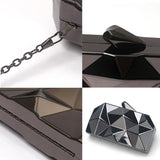 Geometric Evening Bag Clutch Elegent Chain Handbag for Party