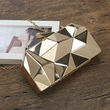 Geometric Evening Bag Clutch Elegent Chain Handbag for Party