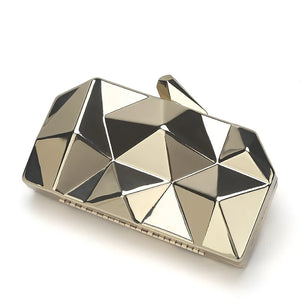 Geometric Evening Bag Clutch Elegent Chain Handbag for Party