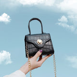 Crocodile Leather Mini Crossbody Bag Women's Shoulder Bag