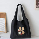 Letter Canvas Vest Bag Women Shoulder Bag High Capacity Tote Bag