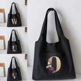 Letter Canvas Vest Bag Women Shoulder Bag High Capacity Tote Bag