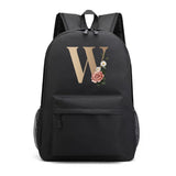 Letter Print Backpack Travel Casual Women Shoulder Bag Student