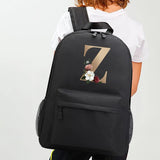 Letter Print Backpack Travel Casual Women Shoulder Bag Student